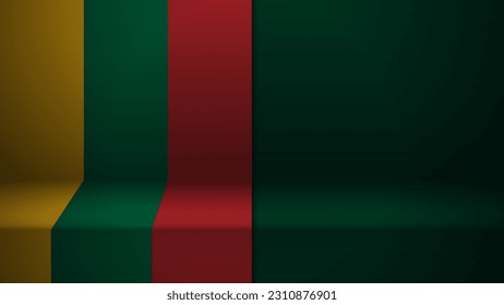 3d background with flag of Lithuania. An element of impact for the use you want to make of it.