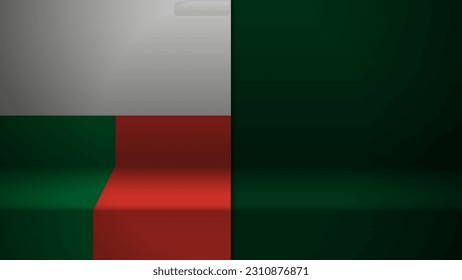 3d background with flag of Madagascar. An element of impact for the use you want to make of it.