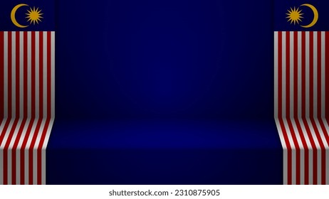 3d background with flag of Malaysia. An element of impact for the use you want to make of it.