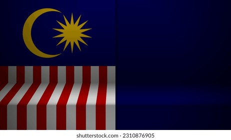 3d background with flag of Malaysia. An element of impact for the use you want to make of it.