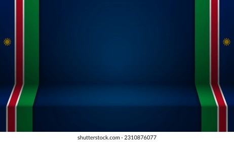 3d background with flag of Namibia. An element of impact for the use you want to make of it.