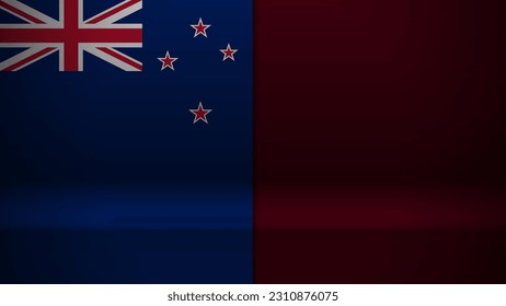 3d background with flag of Newzealand. An element of impact for the use you want to make of it.