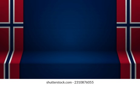 3d background with flag of Norway. An element of impact for the use you want to make of it.