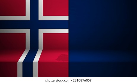 Tercer fondo con bandera de Noruega. Un elemento de impacto para el uso que desea hacer de él.