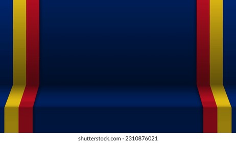 3d background with flag of Romania. An element of impact for the use you want to make of it.