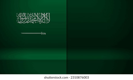 3d background with flag of SaudiArabia. An element of impact for the use you want to make of it.