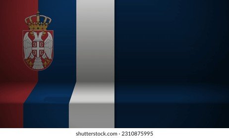 3d background with flag of Serbia. An element of impact for the use you want to make of it.