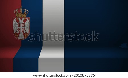 3d background with flag of Serbia. An element of impact for the use you want to make of it.