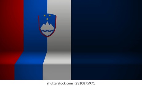 3d background with flag of Slovenia. An element of impact for the use you want to make of it.
