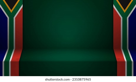 3d background with flag of SouthAfrica. An element of impact for the use you want to make of it.