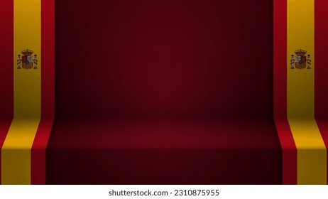 3d background with flag of Spain. An element of impact for the use you want to make of it.
