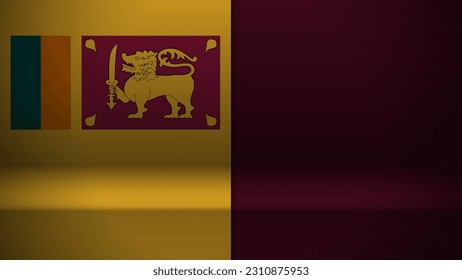 3d background with flag of SriLanka. An element of impact for the use you want to make of it.