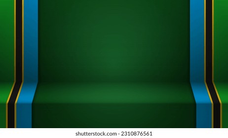 3d background with flag of Tanzania. An element of impact for the use you want to make of it.