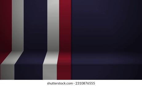 3d background with flag of Thailand. An element of impact for the use you want to make of it.
