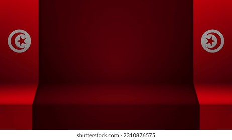 Tercer fondo con bandera de Túnez. Un elemento de impacto para el uso que desea hacer de él.