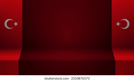 Tercer fondo con bandera de Turquía. Un elemento de impacto para el uso que desea hacer de él.