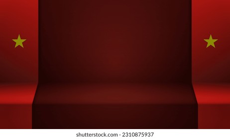 Tercer fondo con bandera de Vietnam. Un elemento de impacto para el uso que desea hacer de él.