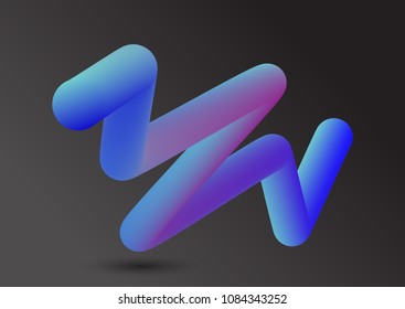 3D background with a fluid abstract shape