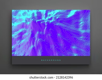 3D background formed from futuristic blocks. Texture. Macrostructural design for flyer, poster, cover or brochure. Voxel art. 3D vector illustration.