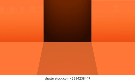 3D background geometric light dark orange brown diagonal rectangle room modern gradient abstract