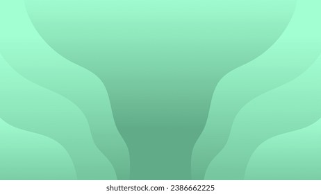 3D background geometric light dark green abstract modern gradient sky clouds fog wave curved