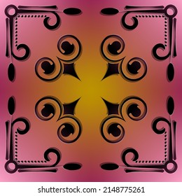  3D background with gradient fill in Arabic, Asian style.