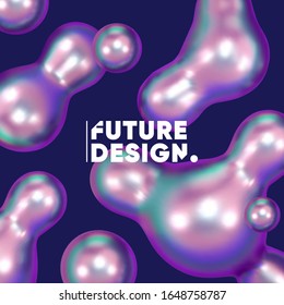 3D background with gradient geometric shapes. Eps10 vector.