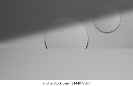 3d background of grey color podium object illustration for product photo of a store, vector design eps 10