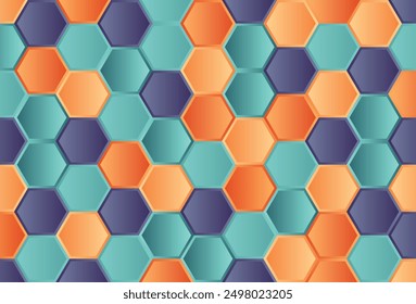 3d background with hexagons. 3d background. Abstract