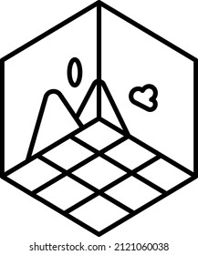 3d Background Icon, Augmented Reality Sign and Symbols.