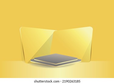 3D background images in podium format for product design and layout. white and grey podium show cosmetic product geometric. free space for design. Subtle abstract background. 3D rendering