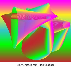 3D-Hintergrund flüssiger heller Farben. Gradient neonfarbiger Hintergrund mit modernem geometrischem Stil. Abstraktes modernes Design. Banner-Vektorillustration ist 10.