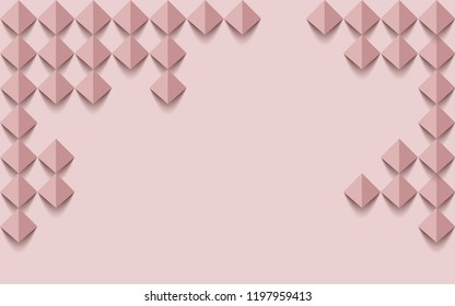 3d background with paper effect and powder color, triangle