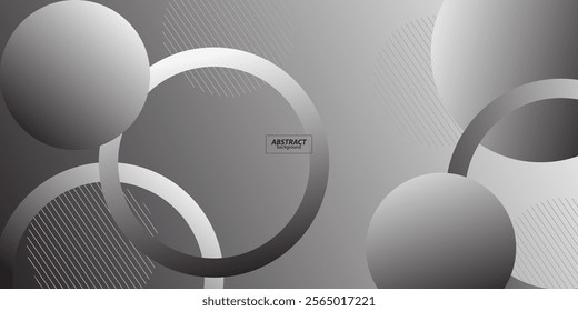 3D background pattern gray circle pattern with soft color design. Abstract template and modern style texture background. Vector illustration eps10