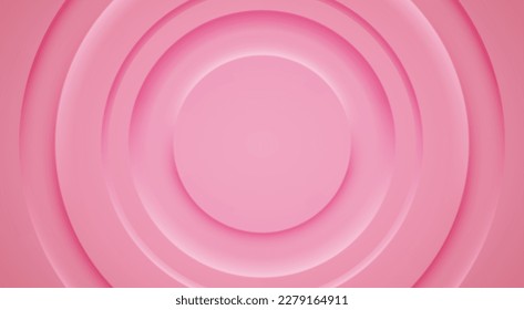 Fondo 3D con círculos de color rosa, diseño vectorial para presentación, volante, afiche, banner, tarjeta de visita. Ilustración geométrica.