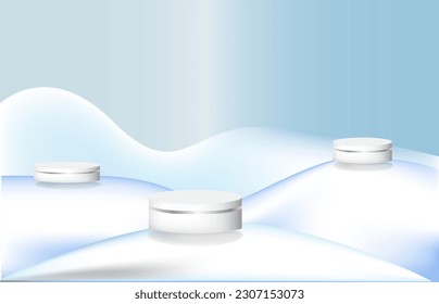 3d plataforma geométrica de podio de fondo, para la publicidad de productos cosméticos en el podio 3d. Vector EPS10.
