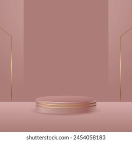3D background podium with luxury style