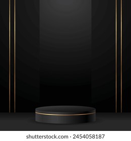 3D background podium with luxury style