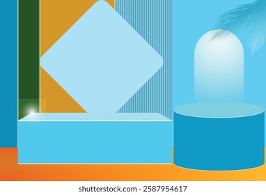 3d background presentation podium design