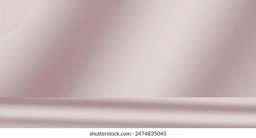 3D background product display featuring a rose gold scene and a platform , Vector 3D rendering with a podium to showcase cosmetic product stage setup on a pedestal in a studio background with shadow
