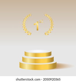 3d background product gold podium 