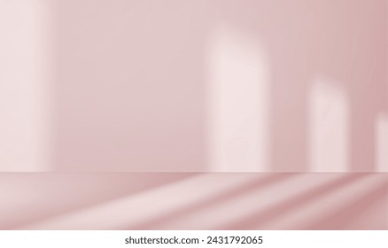 3d background for product presentation with beam of light and Shadow. Suitable for Product Presentation Backdrop, Display, and Mock up with blurred backdrop.. 3d rendering. Vector illustration