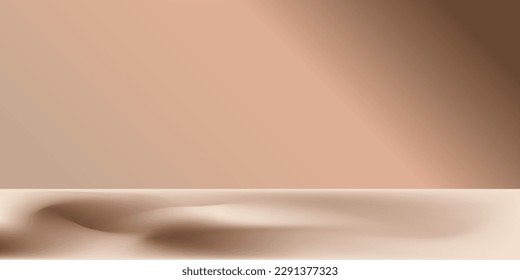 3d background products display brown scene with geometric platform.