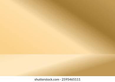 3d background products display gold scene with platform. Minimal 3d shelf. Room in the 3d. gold Background,Studio Wall Room with Shadow. Abstract gold background. Empty room with spotlight effect.