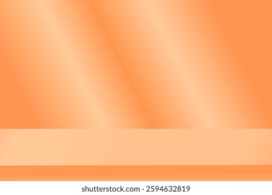 3d background products display orange scene with platform. Minimal 3d shelf. Room in the 3d. Orange Background,Studio Wall Room. Abstract orange background. Empty room with spotlight effect.