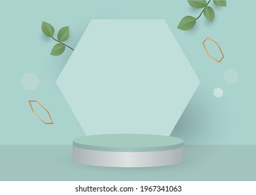 3d background products display podium scene with geometric platform. background 3d rendering podium. stand display cosmetic product 3d background.