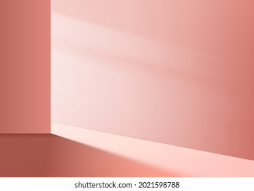 3d background products display podium scene with geometric platform. background vector 3d rendering with podium. stand to show cosmetic products. Stage showcase on pedestal display pink studio