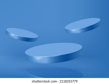 
3d background products display podium scene with geometric platform. backdrop background vector 3d render with podium. stand to show cosmetic products. Stage showcase on pedestal display blue back - Shutterstock ID 2118255779