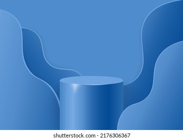 Los productos de fondo 3d muestran la escena del podio con plataforma geométrica. representación 3d del vector de fondo con podio. 