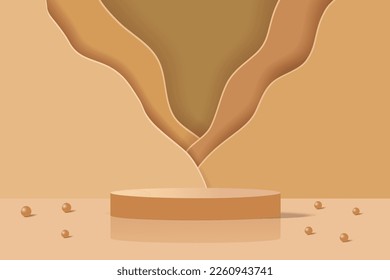 3d background products display podium scene with geometric platform stand to show cosmetic products. Stage showcase on pedestal display studio